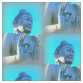 blauw boeddha - patroon stof (Close Up)