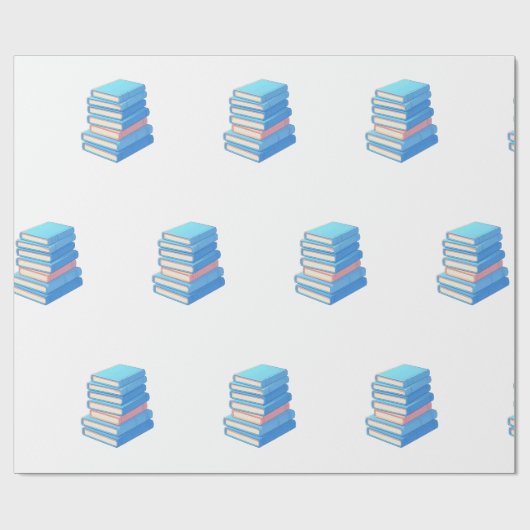 Blauw boek cadeaupapier (Vlak)
