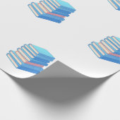 Blauw boek cadeaupapier (Hoek)
