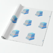 Blauw boek cadeaupapier (Uitgerold)