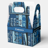 Blauw boek planken  boeken gevel bedankdoosjes (Geopend)