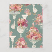  blauw boeket briefkaart (Voorkant)