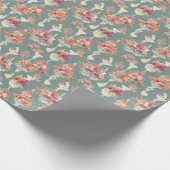 blauw boeket cadeaupapier (Hoek)