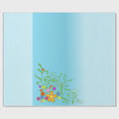 Blauw Boeket Cadeaupapier (Vlak)