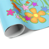 Blauw Boeket Cadeaupapier (Rol Hoek)