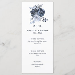 blauw boeket | Floral Wedding Menu