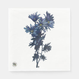 Blauw boeket papier servet