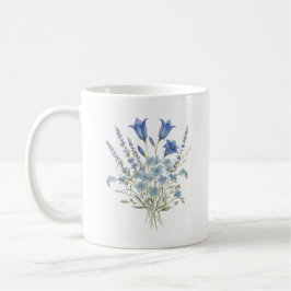 Blauw Boeket van Wilde Bloemen Koffiemok
