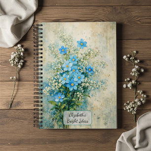 Blauw Boeket van Wilde Bloemen Notitieboek