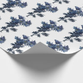 Blauw Boeket Zomer Inpakpapier (Hoek)