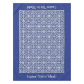 Blauw Boerderij Keuken Geschilderde Tegel Tafelkleed (Voorkant)