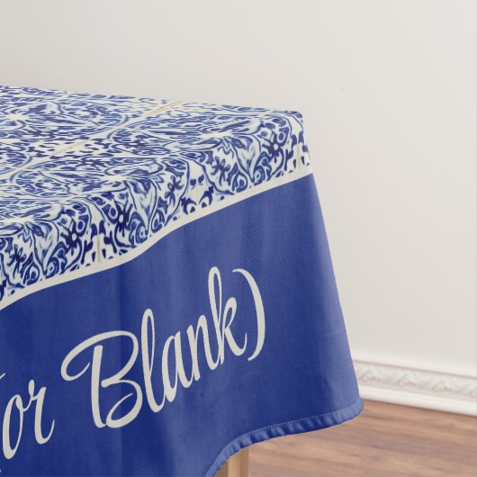  Blauw  Boerderij Keuken Geschilderde Tegel Tafelkleed (Voorbeeld)