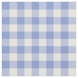 Blauw boerderijhuis gingham geruit patroon stof