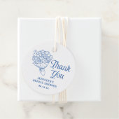 Blauw boerenmarkt bruidsfeest bedankje bedankjes labels (In situ)