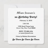 BLAUW Bogen Elk Jaar Verjaardag Custom Name W30Z Kaart (Achterkant)