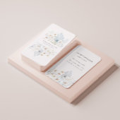 Blauw Boheems Bloemen Visitekaartje