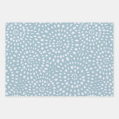 Blauw bohemens papier voor de vloerbedekking inpakpapier vel (Voorkant 3)