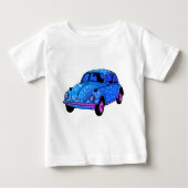 Blauw Boho Auto Fine Jersey T-shirt, wit (Voorkant)