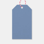 Blauw Boho Bloemen Bruiloft Cadeaulabel (Achterkant)