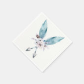 Blauw Boho Boheemse Pijlen Veer Bloem Feest Servetten (Hoek)