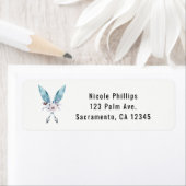 Blauw Boho Bohemian Arrows Veer Bloemen Party Etiket (Insitu)