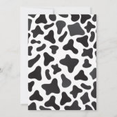 Blauw Boho Hoogland Kalf Babyshower Kaart (Achterkant)