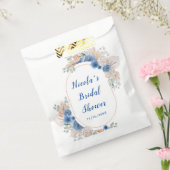 Blauw Boho Pampas Gras Bruidsdouche Bedankzakje (Gezegeld)