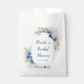 Blauw Boho Pampas Gras Bruidsdouche Bedankzakje (Voorkant)