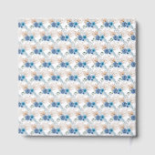 Blauw Boho Pampas Gras Bruidsdouche Gastenboek (Achterkant)