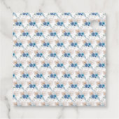 Blauw Boho Pampasgras Bruiloftsborrel Bedankjes Labels (Achterkant)