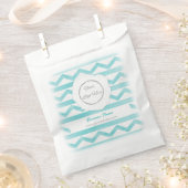 Blauw boho-patroon logo zakelijk promotiedocument bedankzakje (Geknipt)