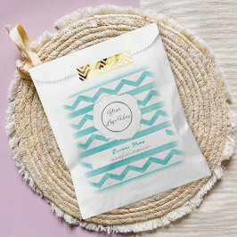 Blauw boho-patroon logo zakelijk promotiedocument bedankzakje