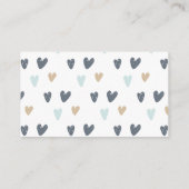 Blauw Boho Regenboog Luier Raffle Tickets Informatiekaartje (Achterkant)