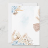 Blauw Boho We Can Bearly Wait Baby Shower  Kaart (Achterkant)