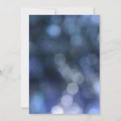 Blauw Bokeh Licht & Typografie 32 Bruiloft 2 Kaart (Achterkant)