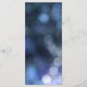 Blauw Bokeh Licht & Typografie 32 Trouwmenu Menu (Achterkant)