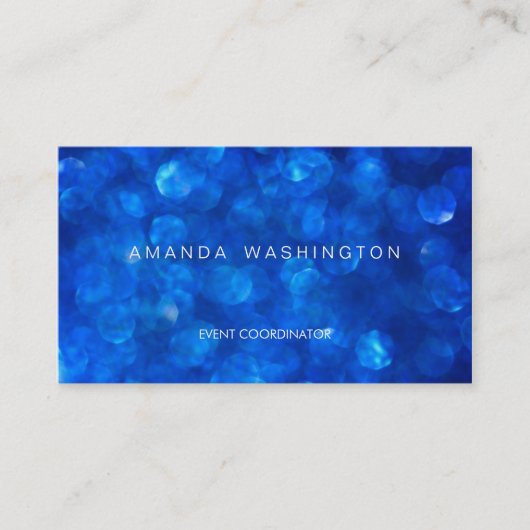 Blauw Bokeh Visitekaartje (Voorkant)