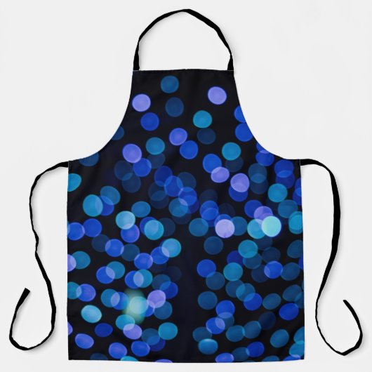Blauw bokeilicht schort (Voorkant)
