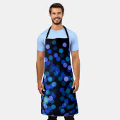 Blauw bokeilicht schort (Gedragen)
