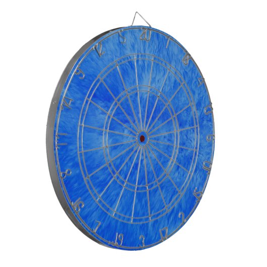 Blauw Bont Frenzy Dart Board Dartbord (Voorkant Links)