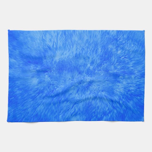 Blauw bont frenzy keukenhanddoek (Horizontaal)