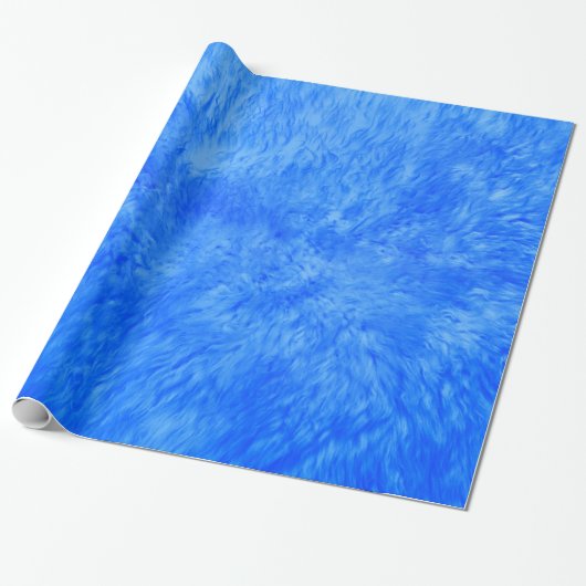 Blauw Bont Frenzy Wrapping Papier (Uitgerold)