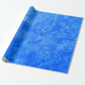 Blauw Bont Frenzy Wrapping Papier (Uitgerold)