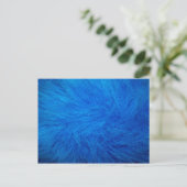 Blauw bont haar briefkaart (Staand voorkant)
