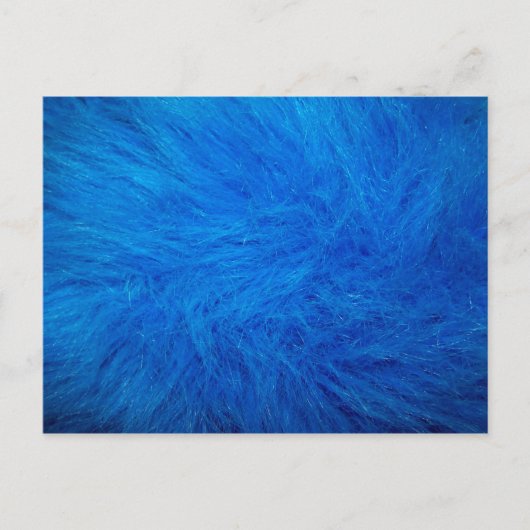 Blauw bont haar briefkaart (Voorkant)