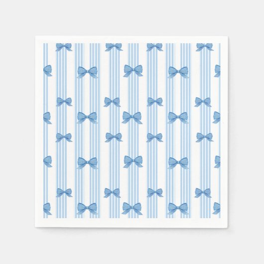 Blauw boog coquette patroon servet (Voorkant)