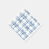 Blauw boog coquette patroon servet (Hoek)
