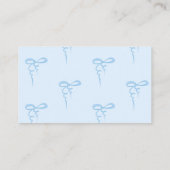 Blauw boog golvend lijst minimal luier loterij tic informatiekaartje (Achterkant)