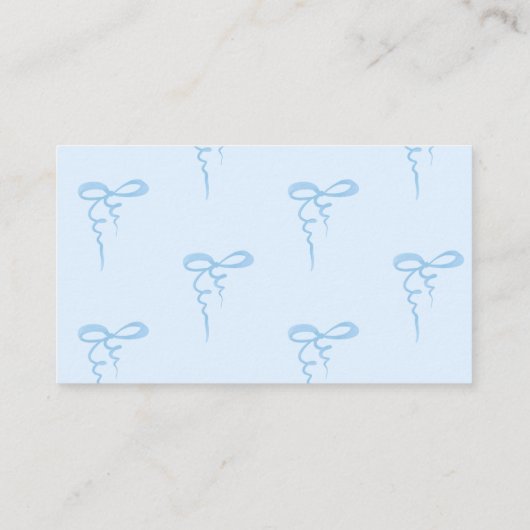 Blauw boog golvend lijst minimal luier loterij tic informatiekaartje (Achterkant)