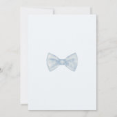 Blauw boog stropdas het is jongen baby shower uitn kaart (Achterkant)